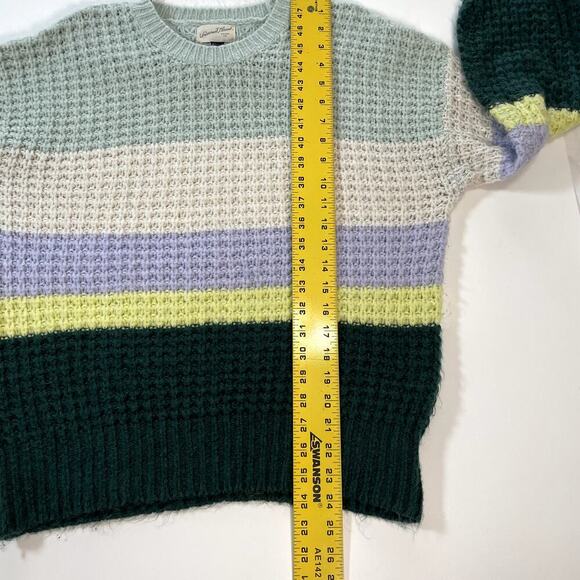 UNIVERSAL THREADS Multicolor Bold Stripe Womens Sweater Long Wide Sleeve Small - Picture 6 of 7